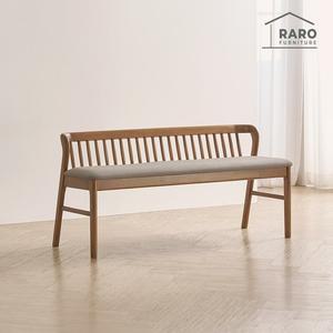 라로퍼니처 허그 고무나무 원목 3인 벤치 식탁 의자 3인용 밴치