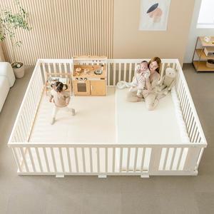 [꿈비] 252x140 양면이중코팅 하이가드 베이비룸 세트 (원피스매트 + 가드12p)