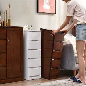 원목 슬림 서랍 수납장 얇은 폭 30 cm 수납장 아파트 틈새장 서랍장 5단 거실장 정리대 공간 박스 300