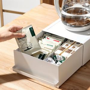 MARCH 철제 슬라이드 수납함, 퓨어화이트, 1개