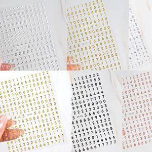 타투 숫자 데칼 로마 26 영어 알파벳 3D 접착 네일 아트 스티커 소문자 문신