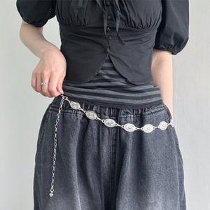 빈티지 엔틱 플라워 체인 벨트 2723