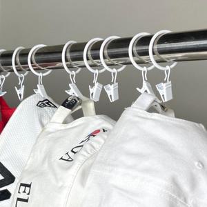 화이트 집게링 커튼걸이 커튼링집게 커튼집게링 (3wWou)