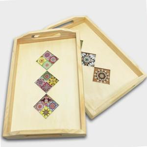 모자이크타일 원목 손잡이 쟁반 트레이만들기 키트 유치원DIY 아이미술