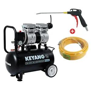 계양 KAC-30SE II 콤프레샤 세트 (본품 + 에어호스 15m + 사출에어건) / 공구명장