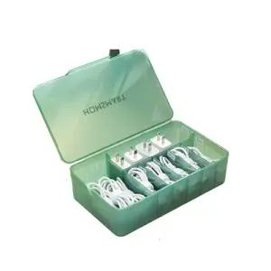 ABM대용량 반투명 케이블 정리함 그린/용도별/수납/보관/상자/PC/타이/충전기/간편/선정리/케이스/이어폰