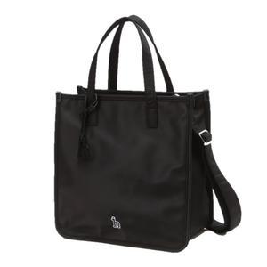 [24년신상] 헤지스 HAZZYS 아이코닉 나일론 블랙 미니 토트백 겸 숄더백(M)