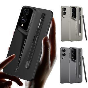 갤럭시 s25엣지 블레이드 디자인 S펜 터치펜 수납 홀더 하드 범퍼 강화유리 카메라보호 케이스