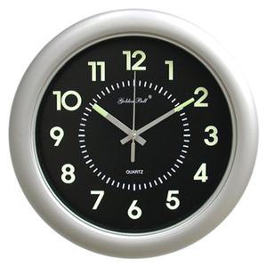 GPM4072 야광 무소음 원형 벽시계 32cm 실버 제조 한국/시계/벽걸이/인테리어/전자/대형/엔틱/디지털/무선