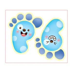 (5쌍)(동물파랑) 발바닥/바닥/놀이방/아이방/야광/복도/계단/현관/신발장/정리/정돈/스티커/미끄럼/방지