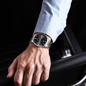 POEDAGAR 럭셔리 스포츠 패션 캐주얼 석영 손목 방수 시계 스테인레스 스틸 날짜 남자