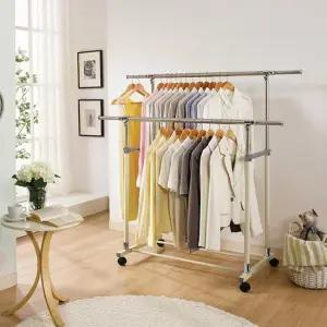 이동식 2단 행거 옷걸이 고정식행거 튼튼한행거 고정행거 사무실행거 매장용행거 학교행거