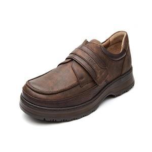 금강제화 랜드로바 남성화 4CM굽 쿠션 벨크로형 캐주얼화 LANSLH3109MF3 브라운