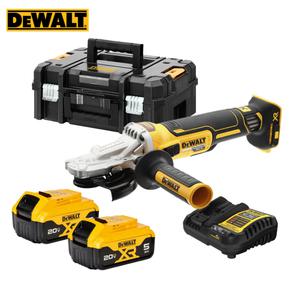디월트 DCG405FP2 20V 충전 플랫헤드 그라인드 125mm 5.0Ah 배터리 2개 세트 + 케이스