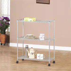 세강매탈랙19파이  실버3단750) 수납장 메탈선반 인테리어선반 이지랙 엔틱선반 진열장