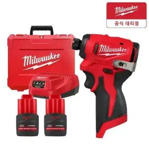밀워키 M12 BLIDRC-252C 12V 충전 임팩트 드라이버 2.5Ah 세트