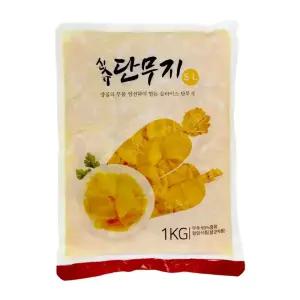 압축 신슈 슬라이스 단무지 1kg 쫄깃 꼬들 곁들임반찬 짜장면
