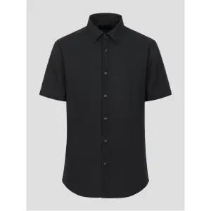 솔리드 레귤러핏 컬러 셔츠 - 블랙 (MA5465AC35)