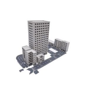 아파트 모형 건물 1번 하우스 세트 모델 건축 미니어처 도시