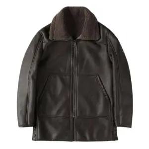 [빠니깔레][빠니깔레] 에코레더 카키브라운 숏사파리인조무스탕 m-icjp60br (P002881652)