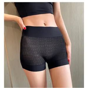 노라인 팬티 가벼운 누디 쾌적한 심리스 여성 드로즈 네모 아이스 메쉬 사각팬티