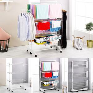 wizhome 이동식 대용량 6단 빨래건조대 이불봉형/베란다건조대/수건 이불건조대