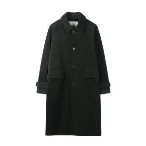 [커스텀멜로우](신세계 사우스시티)그린 코듀로이 롱코트 (CWCAA24004GRD)