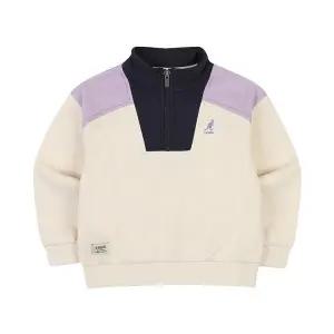 [캉골키즈]컬러 블록 트레이닝 하프 집업 PD 0001 아이보리