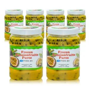 [신정푸드] 설탕과 첨가물 없는 100% 원액 냉동 패션후르츠 퓨레 1kg x 6개