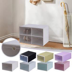 투명 플라스틱 신발 케이스 두꺼운 서랍 케이스 플라스틱 신발 상자 쌓을 있는 상자 신발 정리함 물건 상자
