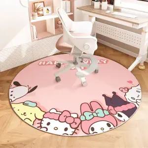산리오 원형러그 거실 카페트 대형 빈티지 침실 사계절 매트 바닥 미끄럼