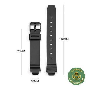 카시오 LA-20WH 10MM 여성용 스포츠 방수 블랙 교체 시계 액세서리용 스트랩