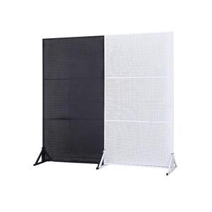 이동식 철제 타공 파티션 바퀴 가벽 받침대 보건실 가림막 철망 60x180 타공판 흰색