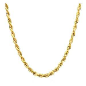 에트브릴 14K 옐로우 솔리드 골드 1.5mm 2mm 3.2mm 및 4.2mm 트위스트 로프 체인 목걸이, 여성 및 남성에게 이상적인 선물 (길이 16~36인치)