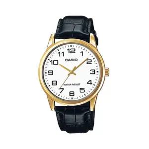 남성 가죽 손목 시계 MTP-V001GL-7B