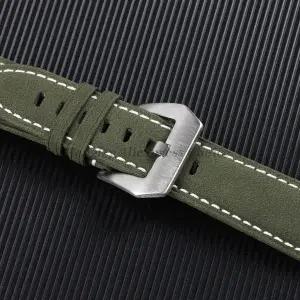 빈티지 매트 시계 스트랩 정품 가죽 시계 밴드 18mm 20mm 22mm 24mm Panerai 여성용 남성용 스포츠 팔찌 Bl