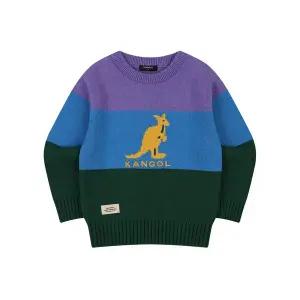 [캉골키즈](천안아산점)로고 포인트 컬러블럭 스웨터 RD 0203 퍼플 (ARDCKS02030PU)