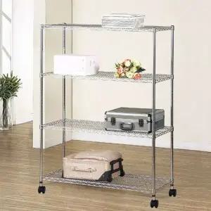 하사 매탈선반25파이 와이드4단900-4단선반 메탈선반 메탈선반 매탈선반 메탈렉 매탈렉