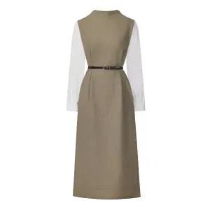 [롯데백화점]포커스 미들 넥 벨트 셋 롱 원피스 PBINF5F1OP3050