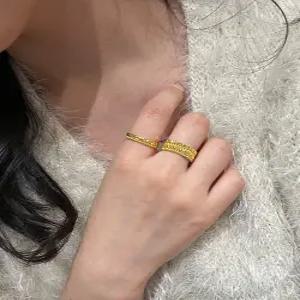 24K 사각 커팅 볼 밀그레인 반지 데일리 부모님 선물 커플링 1D 3.75g