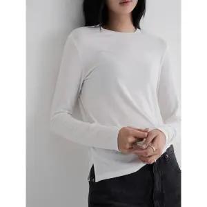 [에잇세컨즈] 베이직 솔리드 긴소매 티셔츠  화이트 (355841LY41)