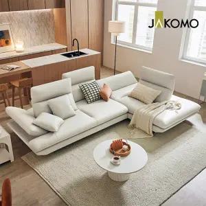 [최대60개월무이자][자코모] 클레어 4인 코너카우치형 기능.성 도나 이태리 내추럴 소가죽 소파(전체가죽)