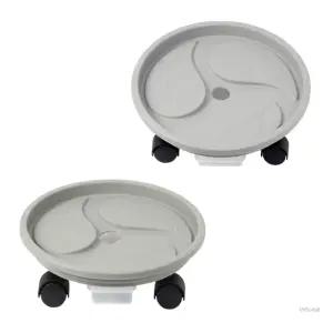 WSstore 이동식 물받이 화분받침대(원형) (39cm) 360도회전바퀴 바퀴화분받침대