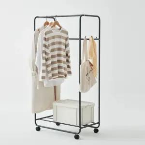 한샘 디바 스탠드 옷걸이 행거 바퀴 이동 블랙 셀프