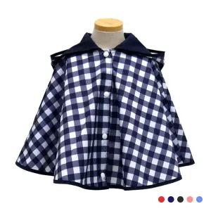 유아동 어린이 판초우의-체크/ 우비 비옷 레인코트