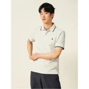 [빈폴멘] 허니쿨 티핑 칼라넥 티셔츠  라이트 그레이 (BC5442C182)