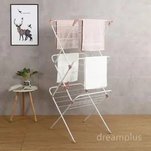 3단 빨래건조대 대형 빨래 접이식 원목 스텐 미용실