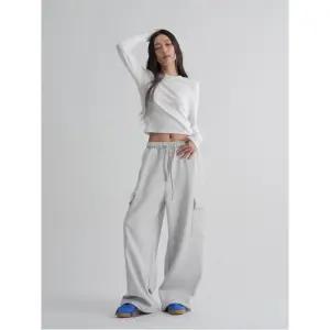 세미와이드 카고 스웨트 팬츠  그레이 (355921LC43)