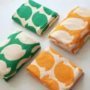 [더보드라] 카스테라 시트러스 블랭킷 무릎담요 소파담요