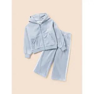 [BEANPOLE KIDS] 여아 골벨로아 집업&와이드 팬츠 상하 세트  스카이 블루 (BI5941G04Q)